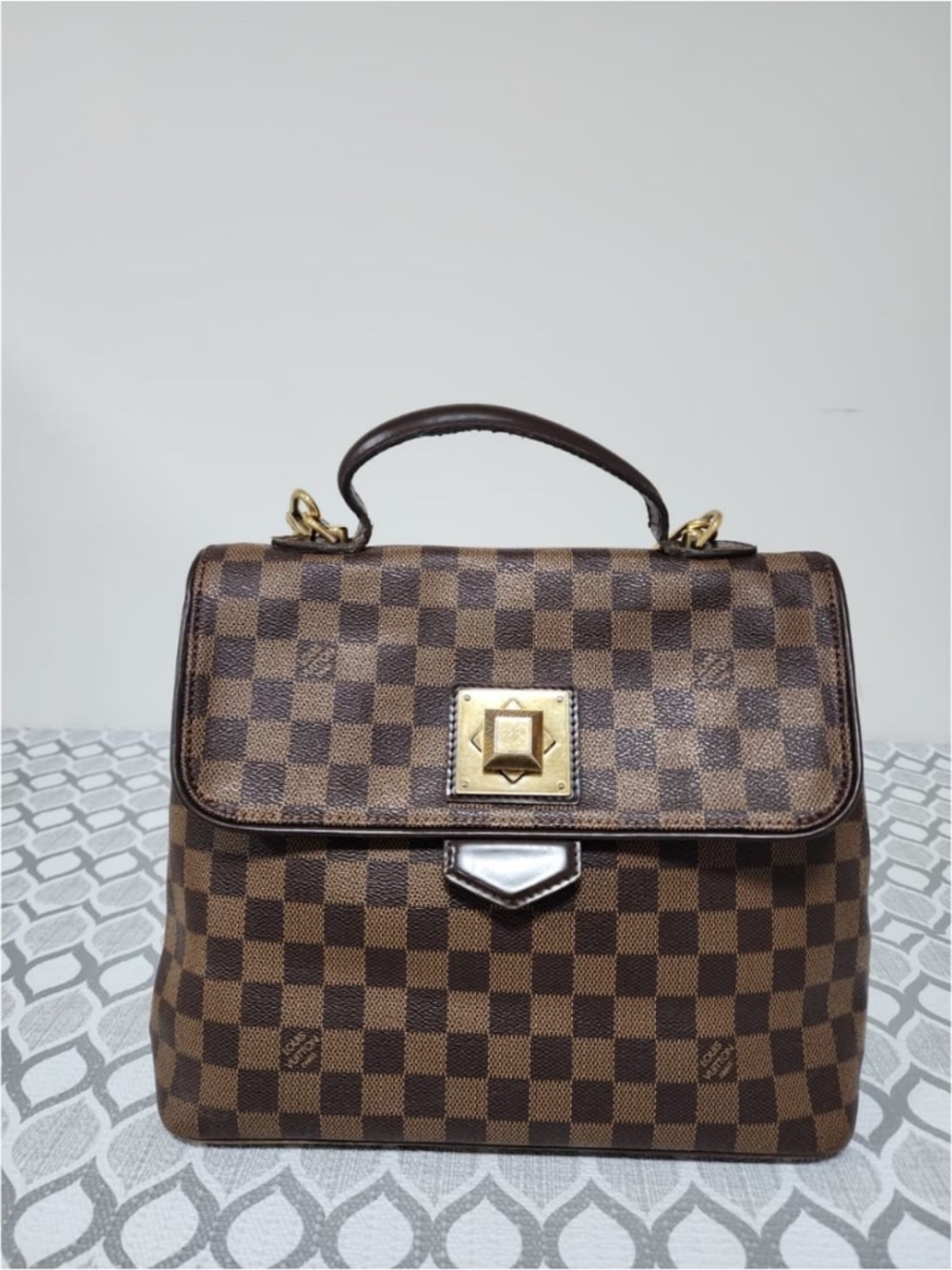 Authentic Louis Vuitton Damier Canvas Bergamo MM Bag